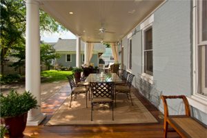Porch addition to a historic Saratoga Springs home by Teakwood Builders