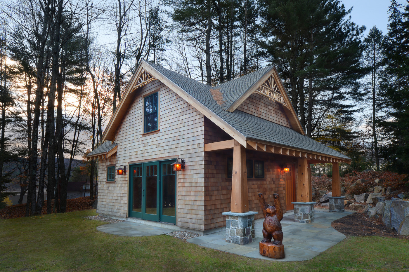 Cozy Cabin Exterior Teakwood Builders